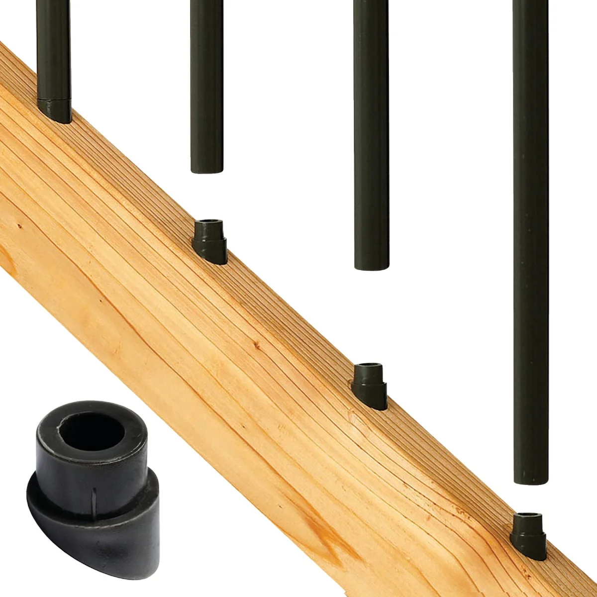 Sophisticated Deckorators Black Plastic Classic Stair Baluster Connector 20-Pack First-Class