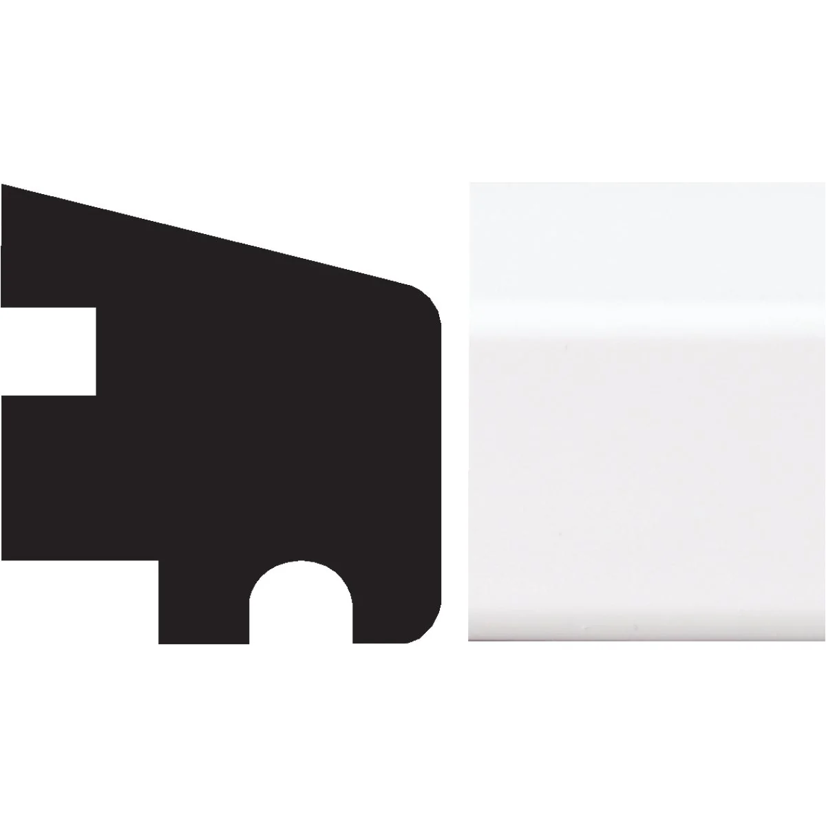 Elite Royal 1-5 16 In. W. x 1-3 8 In. H. x 7 Ft. L. White PVC Window Sill Nosing Classic