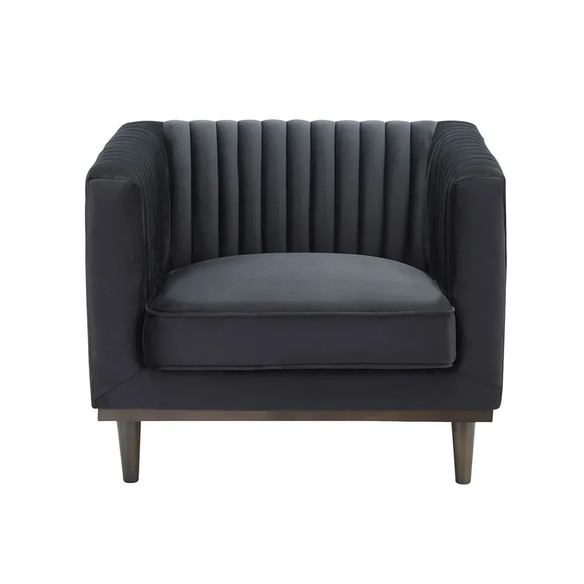 Exclusive Sage Club Chair - Black Velvet Superior