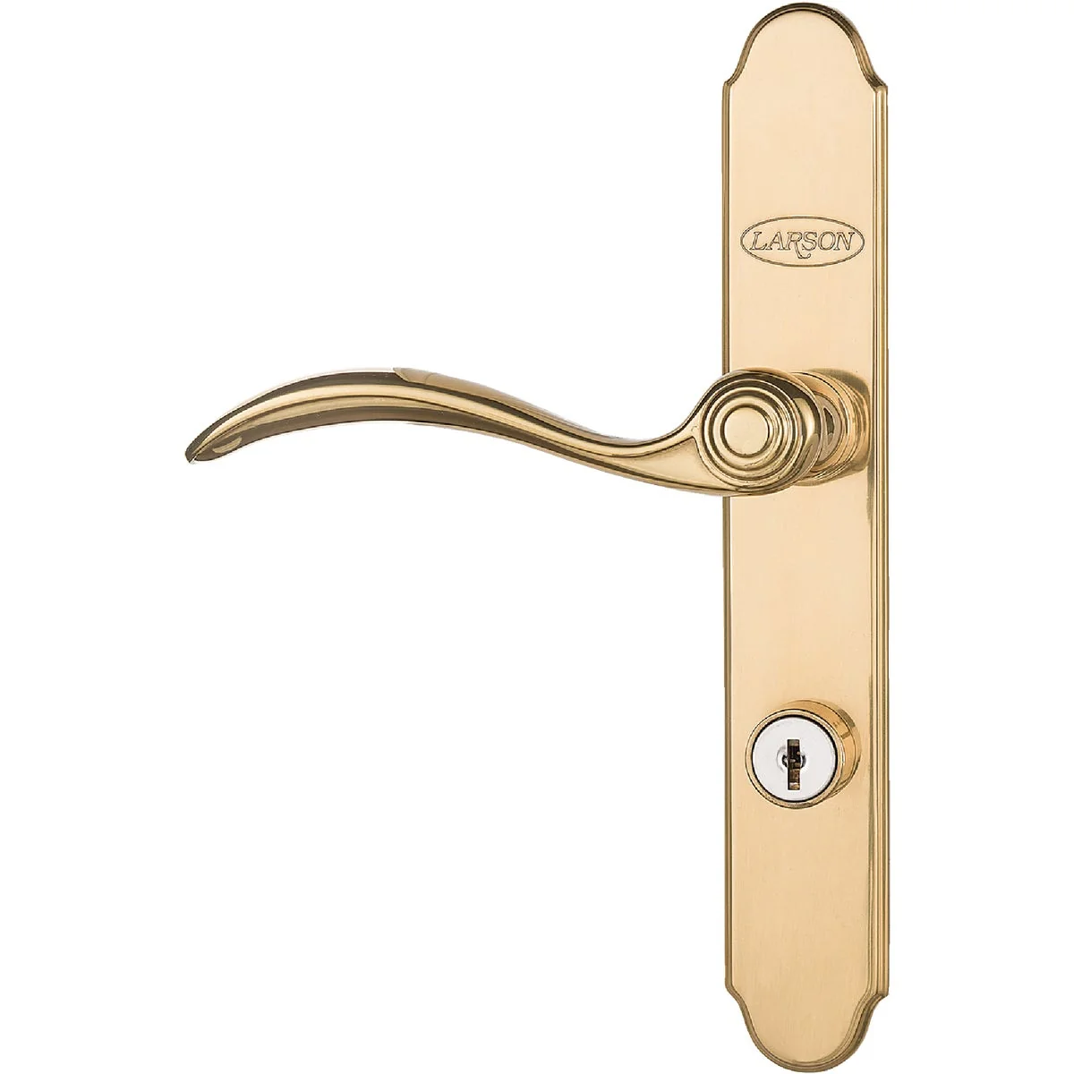 Luxury Larson QuickFit Brass Die-Cast Metal Locking Storm Door Curved Leverset Environmentally Friendly