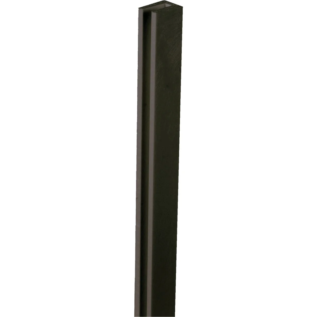 Safe Dimensions 1-1 8 In W x 97 In L x 3 4 In D Black Vinyl Lattice U-Cap Durable