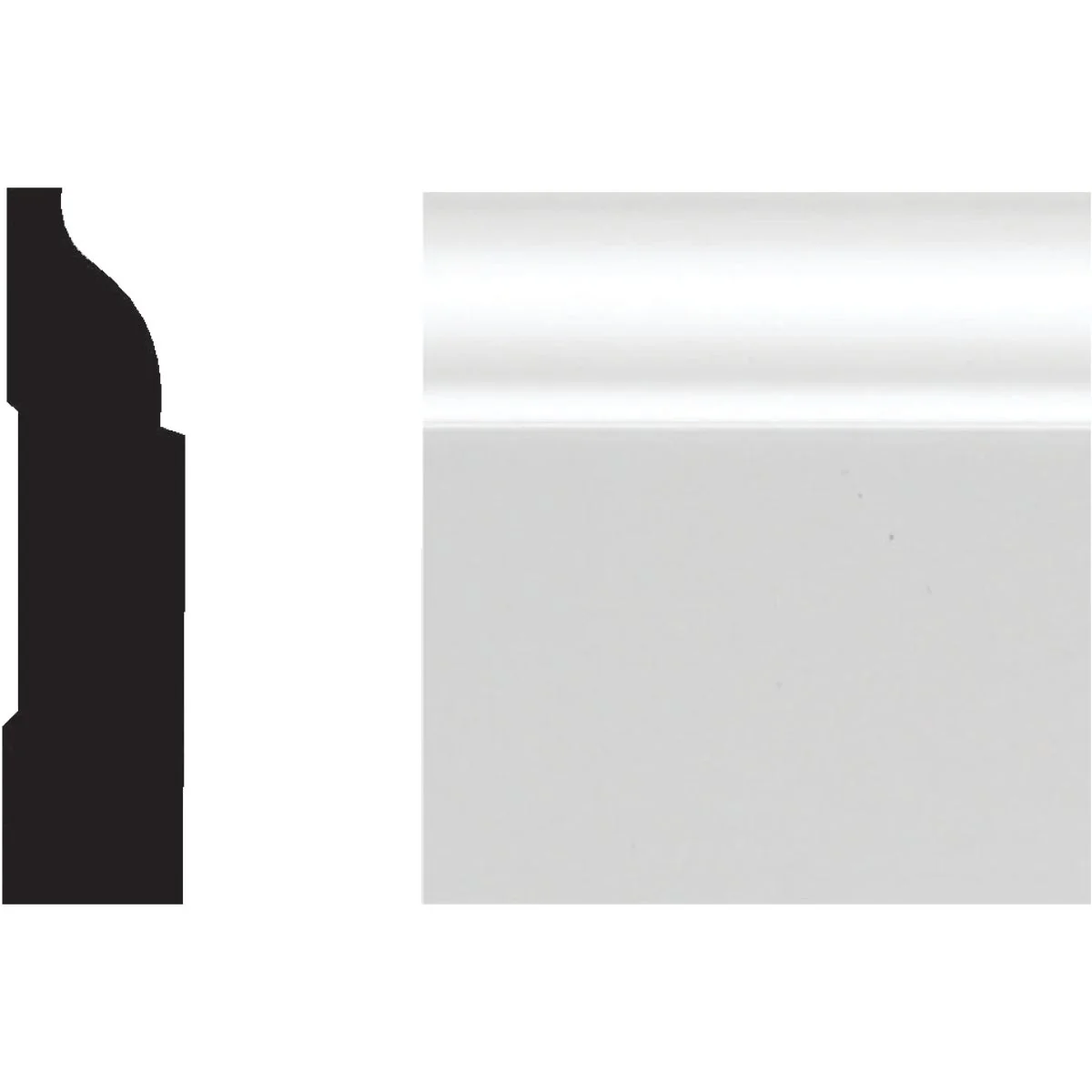 Refined Royal 3 8 In. W. x 1-1 4 In. H. x 7 Ft. L. White PVC Colonial Stop Molding Comfortable