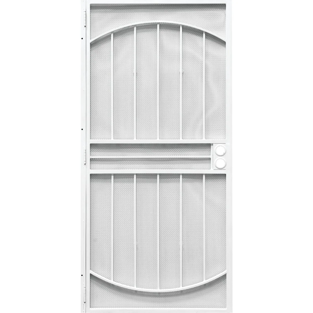 Optimized Precision Monterrey 36 In. W x 80 In. H White Steel Security Door Modern