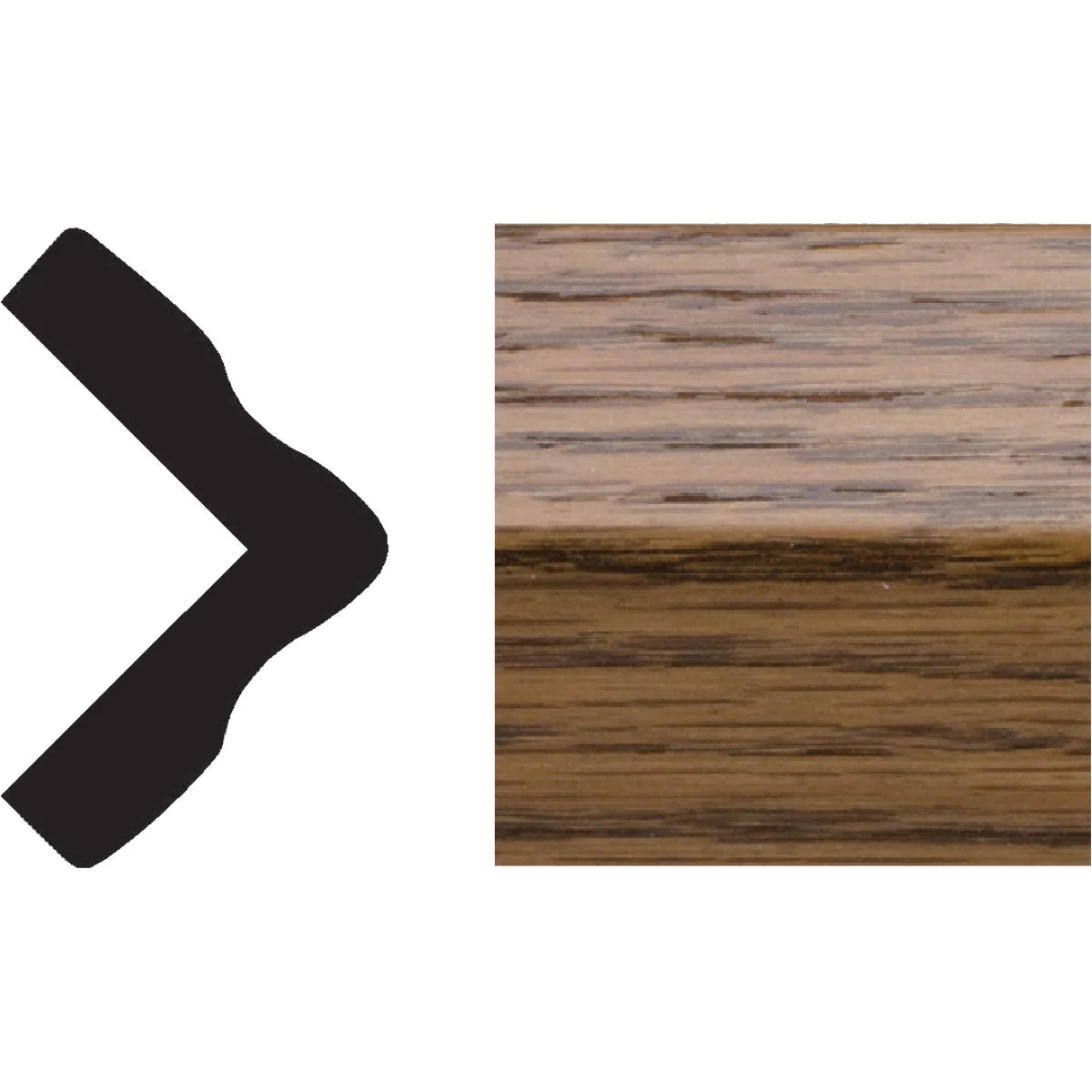 Effective Royal 1 In. x 1 In. x 8 Ft. Highland Oak PVC Interior Outside Corner Molding World-Class