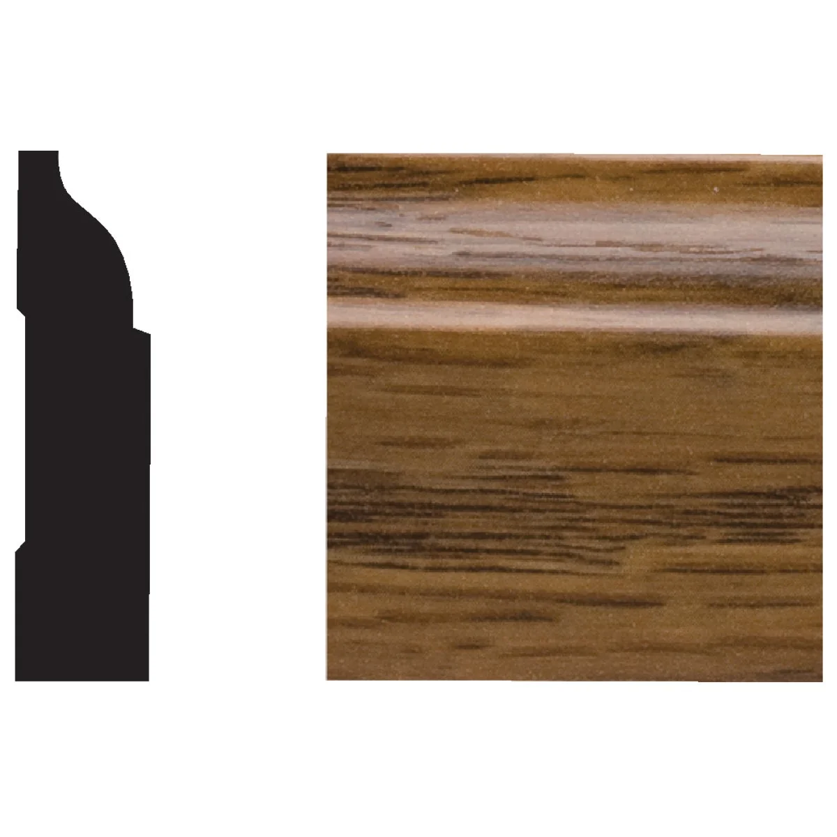 Fine Royal 3 8 In. W. x 1-1 4 In. H. x 7 Ft. L. Highland Oak PVC Interior Colonial Stop Molding Quality