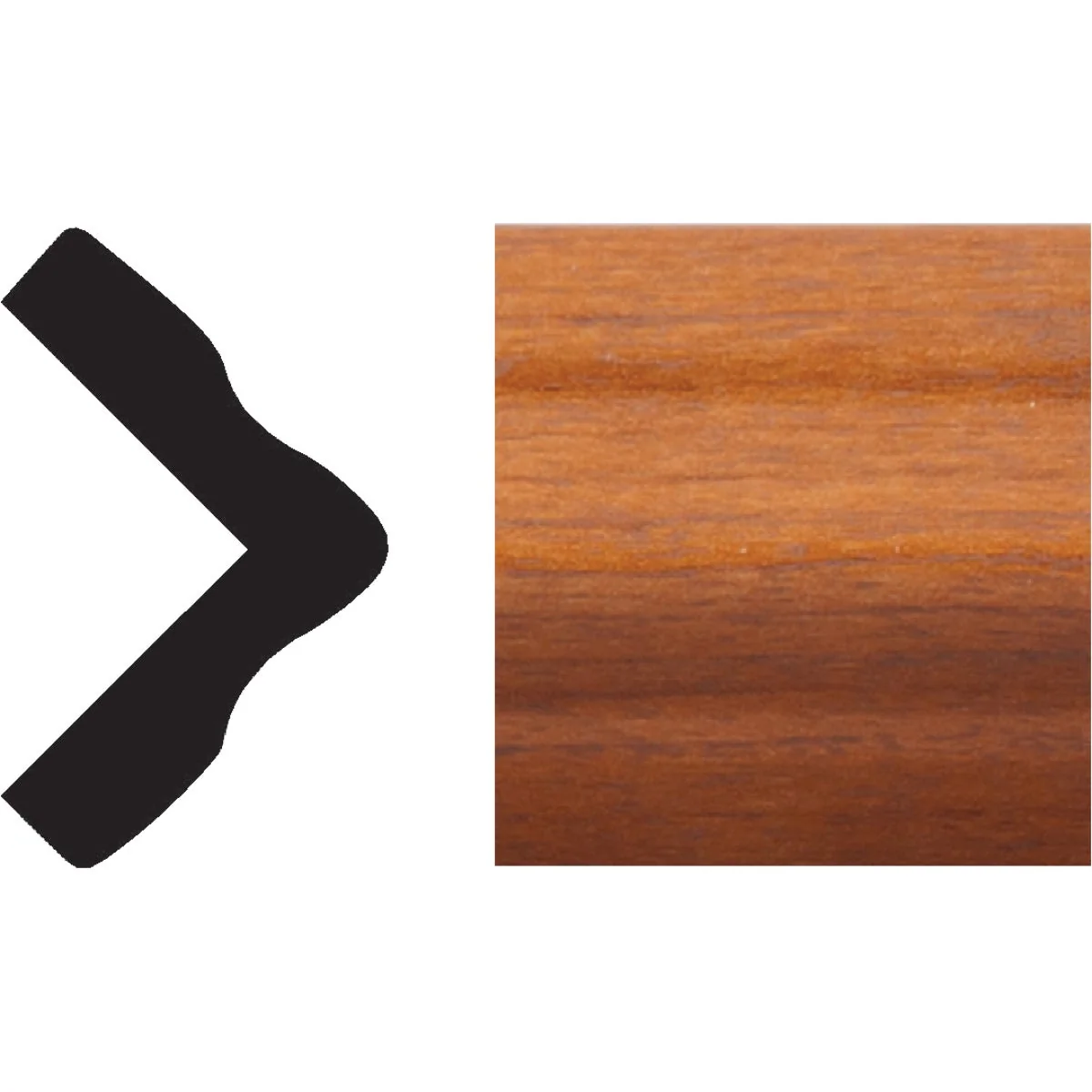 Natural Royal 1 In. x 1 In. x 8 Ft. Gunstock PVC Interior Outside Corner Molding Authentic
