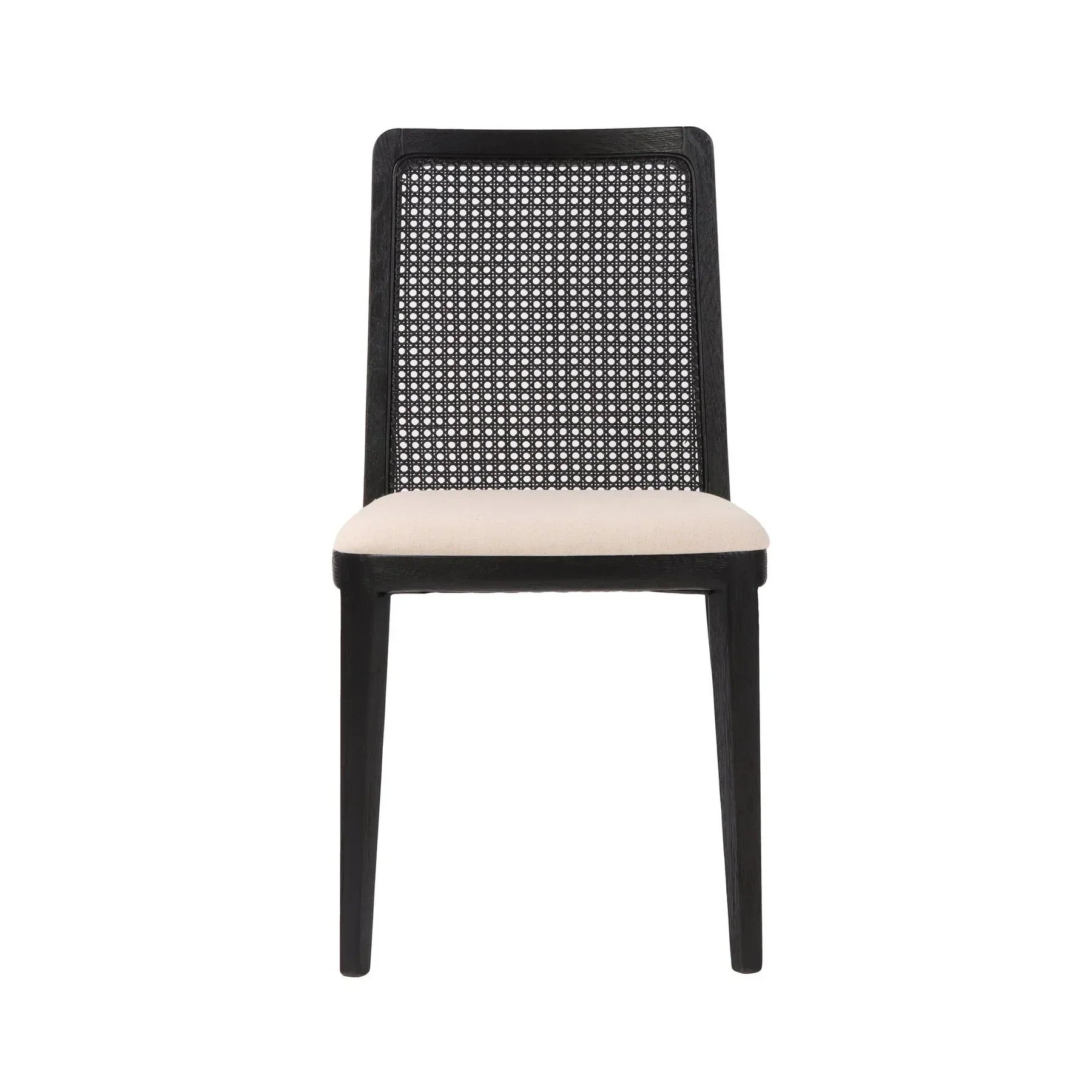 Recyclable Cane Dining Chair - Oyster Linen Elegant