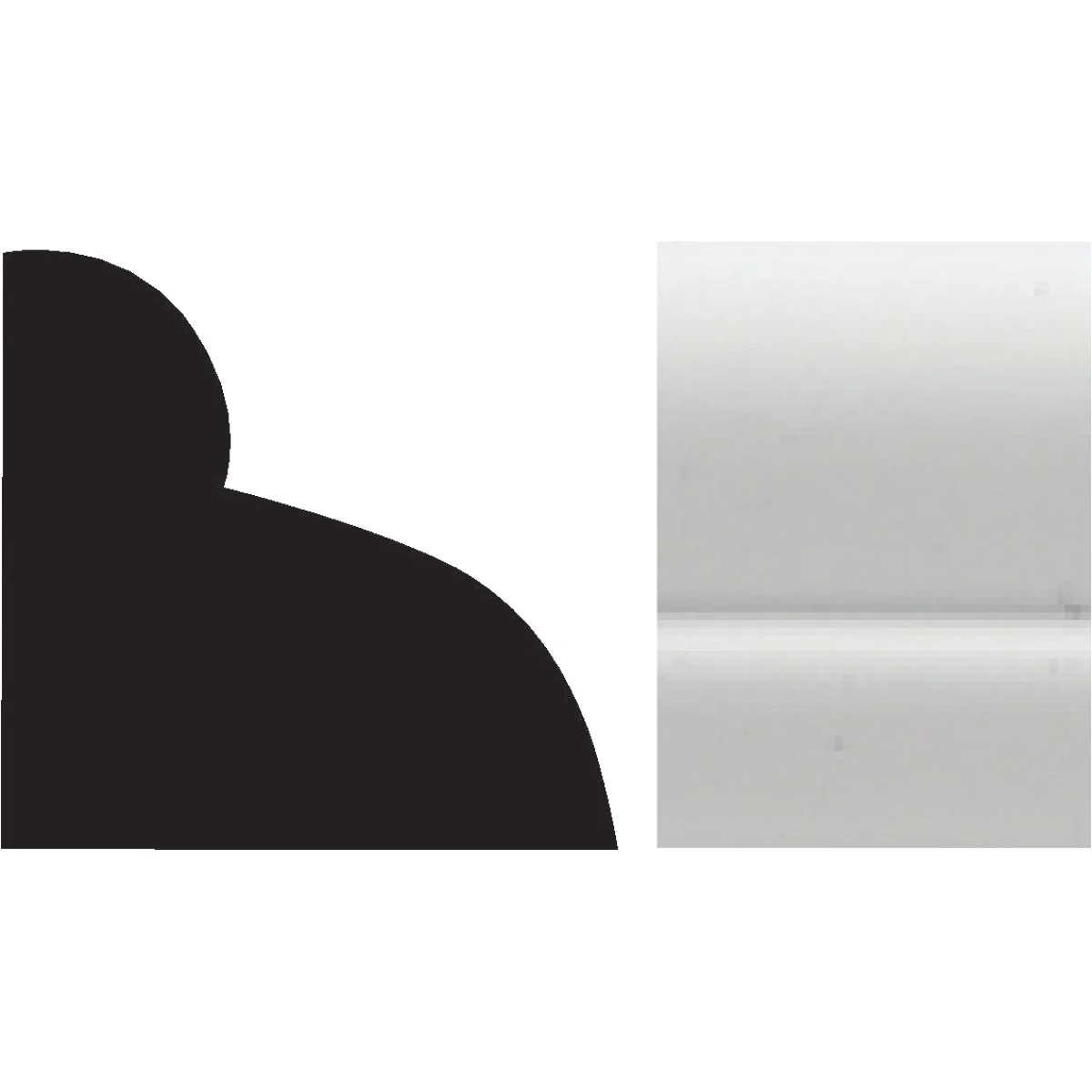 Soft Royal 5 16 In. W. x 1 2 In. H. x 96 In. L. White PVC Quarter Round Molding Clean