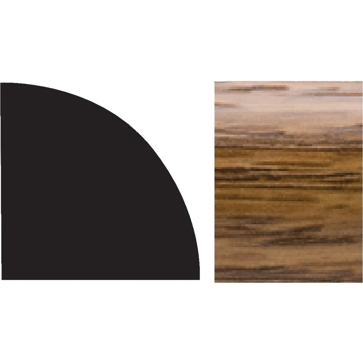 Functional Royal 5 8 In. W. x 5 8 In. H. x 96 In. L. Highland Oak Colored PVC Interior Quarter Round Molding Sophisticated