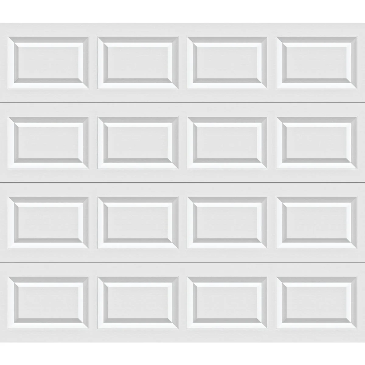 Detailed Holmes Bronze Series 9 Ft. W x 7 Ft. H White Steel Garage Door w EZ-Set Torsion Spring Natural