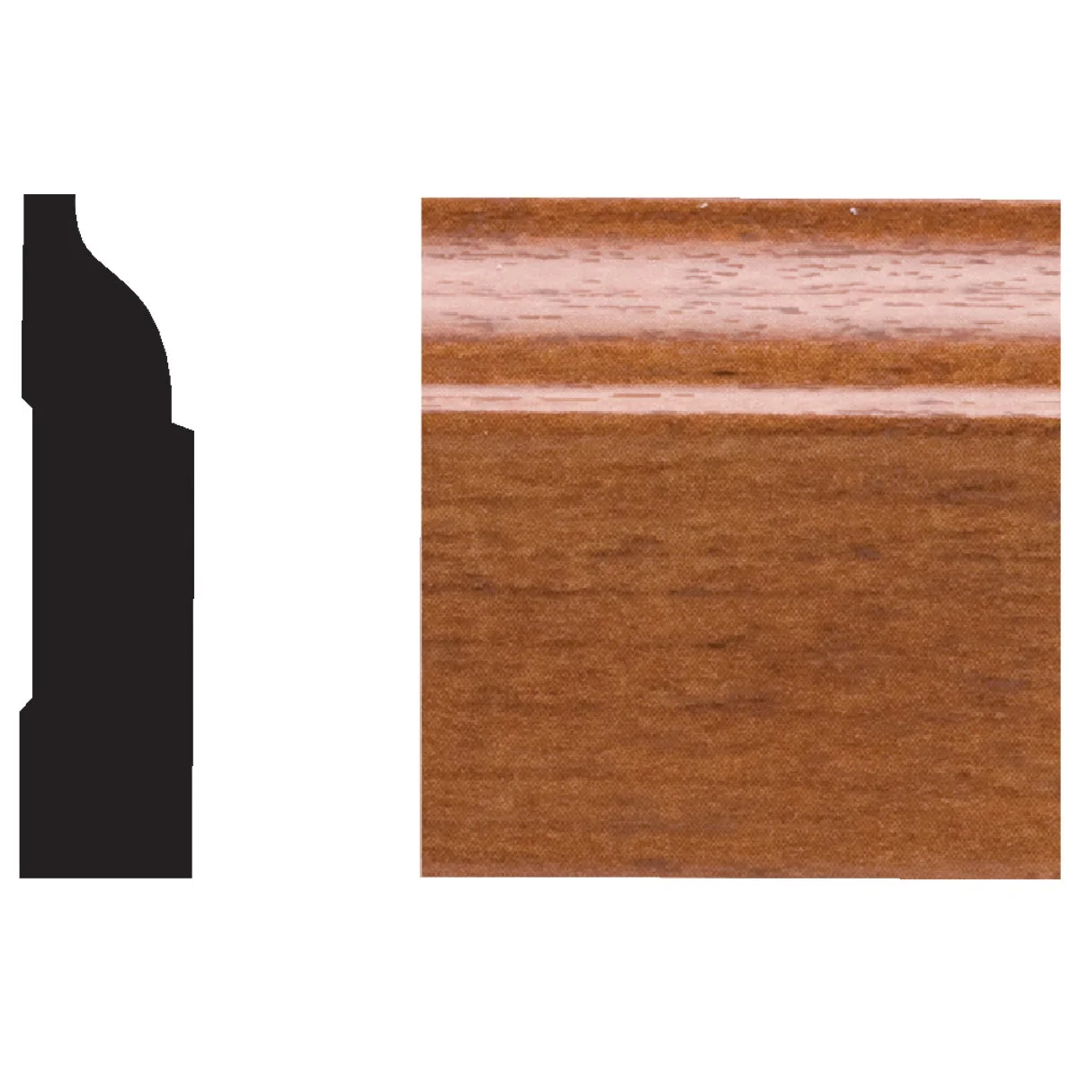 Authentic Royal 3 8 In. W. x 1-1 4 In. H. x 7 Ft. L. Gunstock PVC Interior Colonial Stop Molding Secure