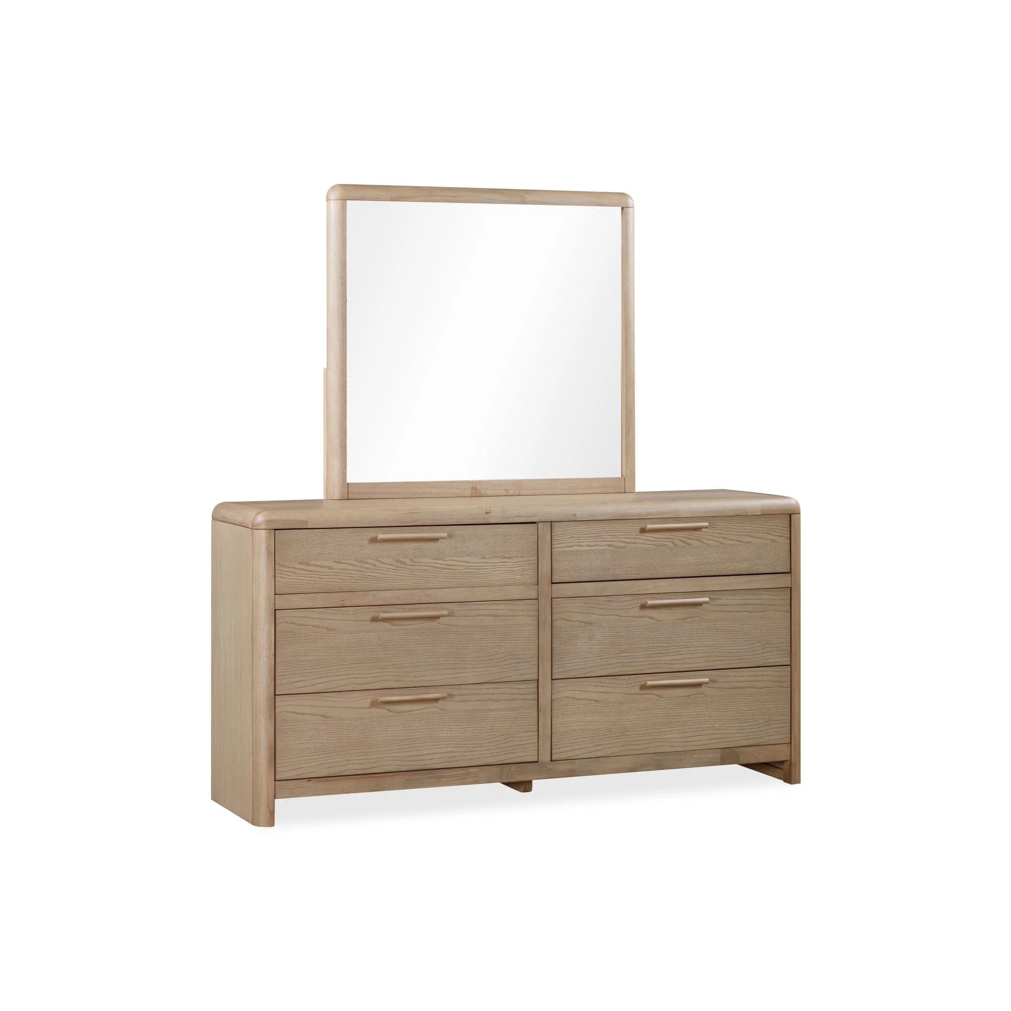 Specialty Havn Six Drawer Ash Wood Dresser in Ginger Carefully Designed
