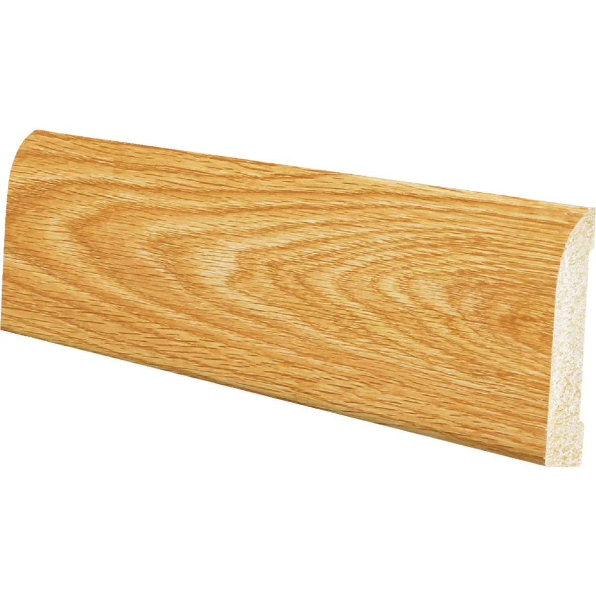 Green Inteplast Building Products 7 16 In. W. x 3-3 16 In. H. x 8 Ft. L. Majestic Oak Polystyrene Ranch Base Molding First-Class