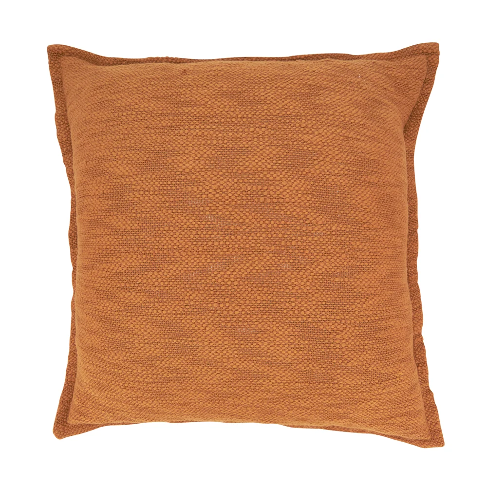 Expertly Made Textured Flange Pillow Terracotta High-End