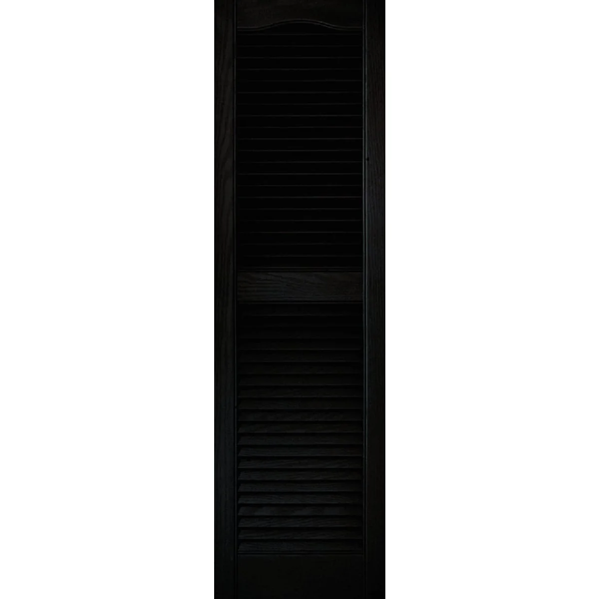 Refined Builders Edge 15 In. x 52 In. Vinyl Louvered Shutter 2-Pack Smooth