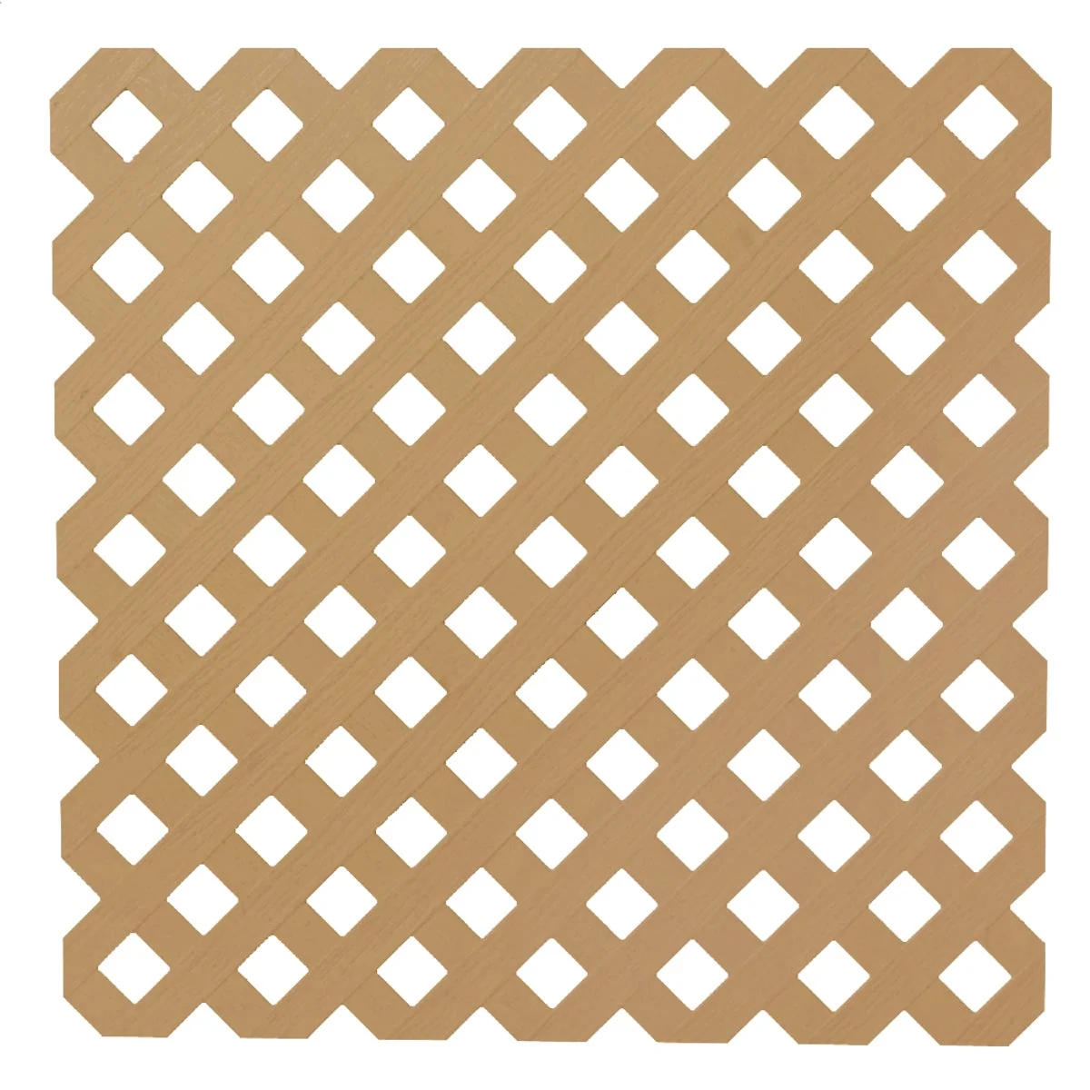 Classic Dimensions 4 Ft. W x 8 Ft. L x 3 16 In. Thick Cedar Colored Vinyl Privacy Lattice Panel Prestigious
