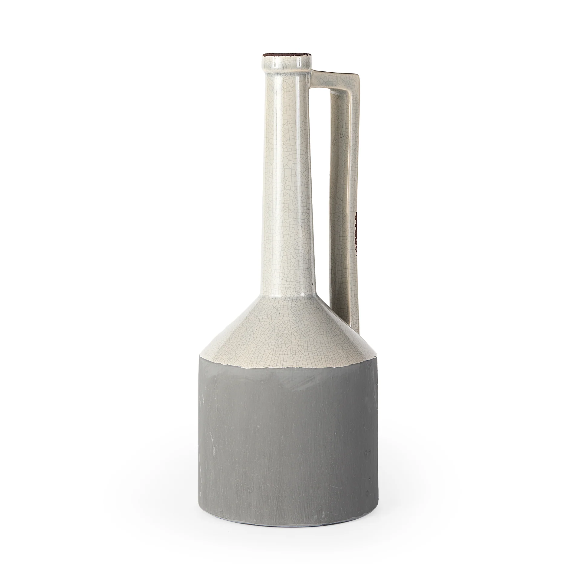 Proven Burton Two Tone Gray Ceramic Jug Vase Flexible