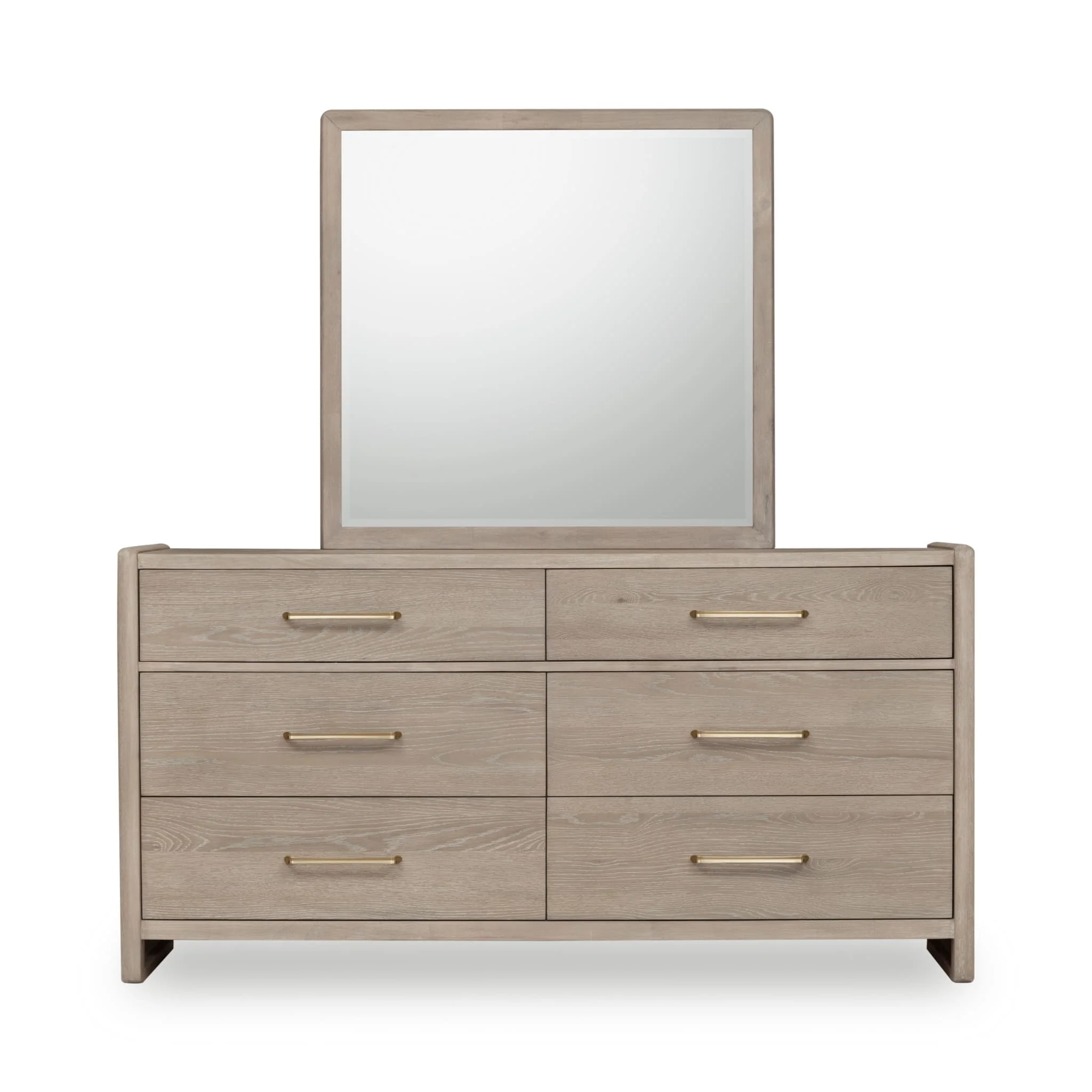 High-Quality Bjorn Six Drawer Oak Wood Dresser in Chai Efficient