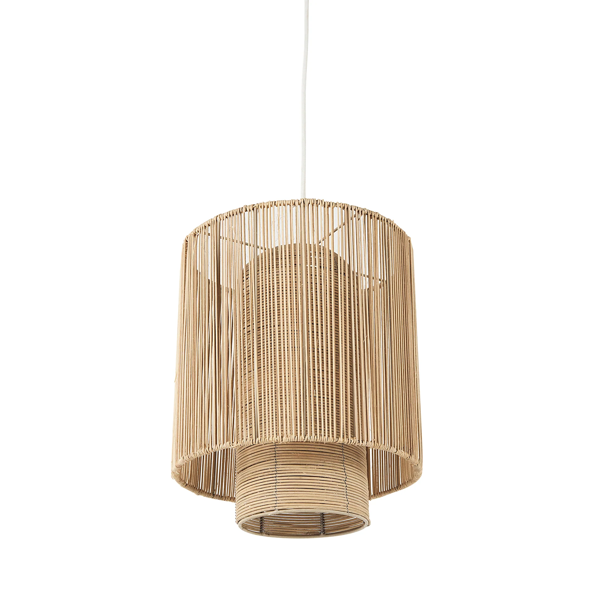 Elite Aviario Natural Cane Cylindrical Pendant Light Consistent