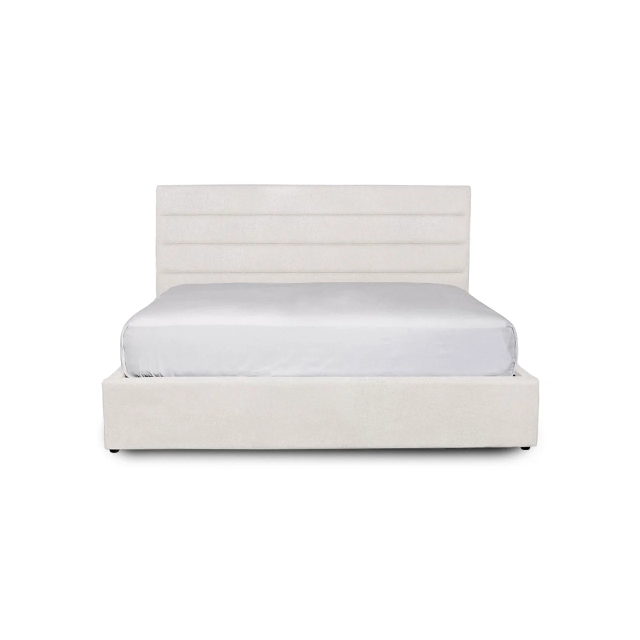 Functional Justin Double Storage Bed Tall - Cream Expertly Made