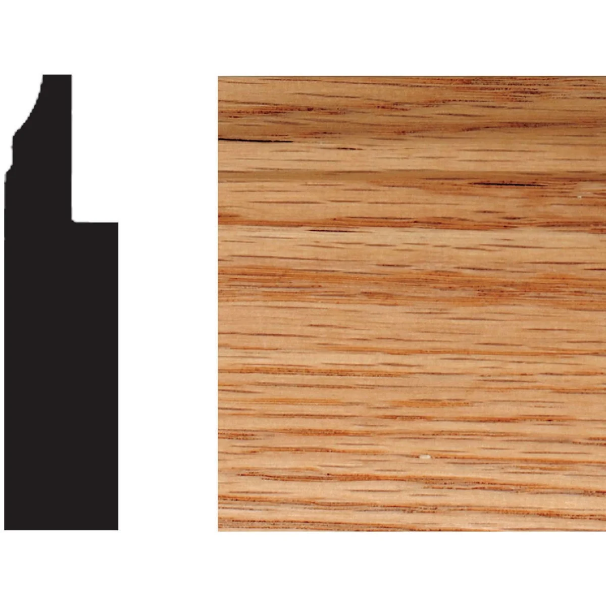 Carefully Designed House of Fara 3 In. W. x 3 4 In. H. x 8 Ft. L. Solid Red Oak Wainscot Base Molding Traditional
