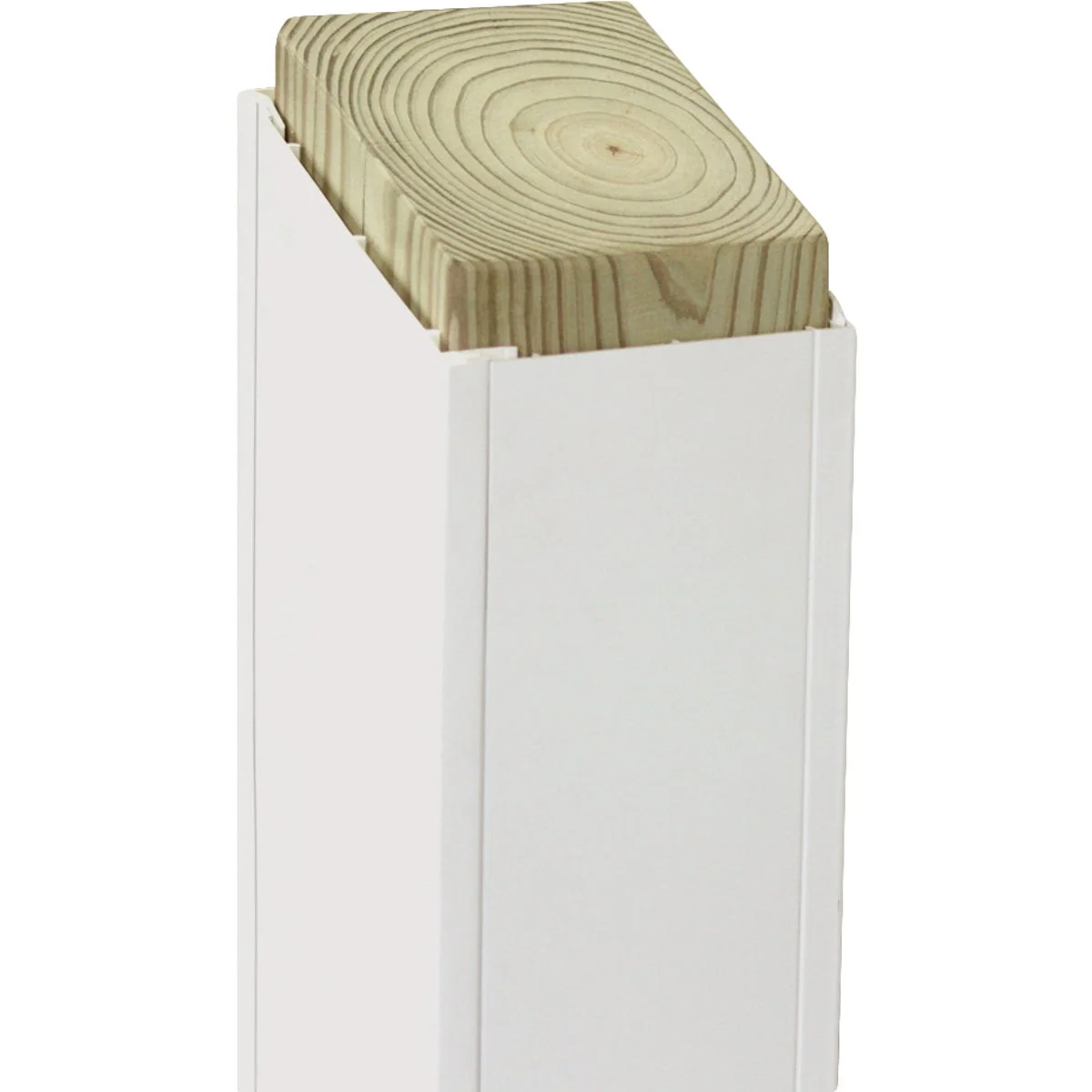 Premium Beechdale 4 In. W. x 4 In. H. x 120 In. L. White PVC Smooth Post Wrap Practical