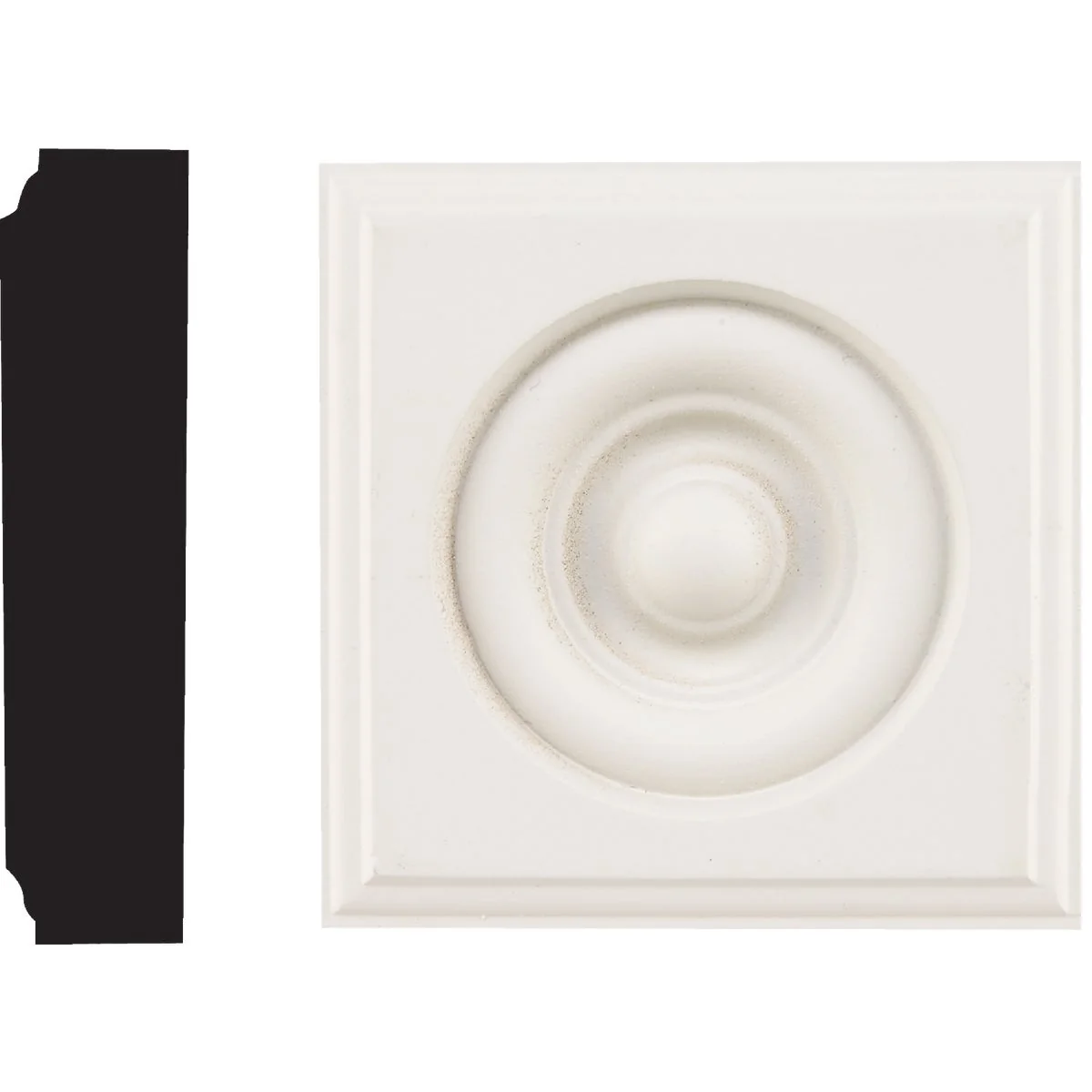 Safe House of Fara 7 8 In. x 3-1 2 In. Primed MDF Rosette Proven