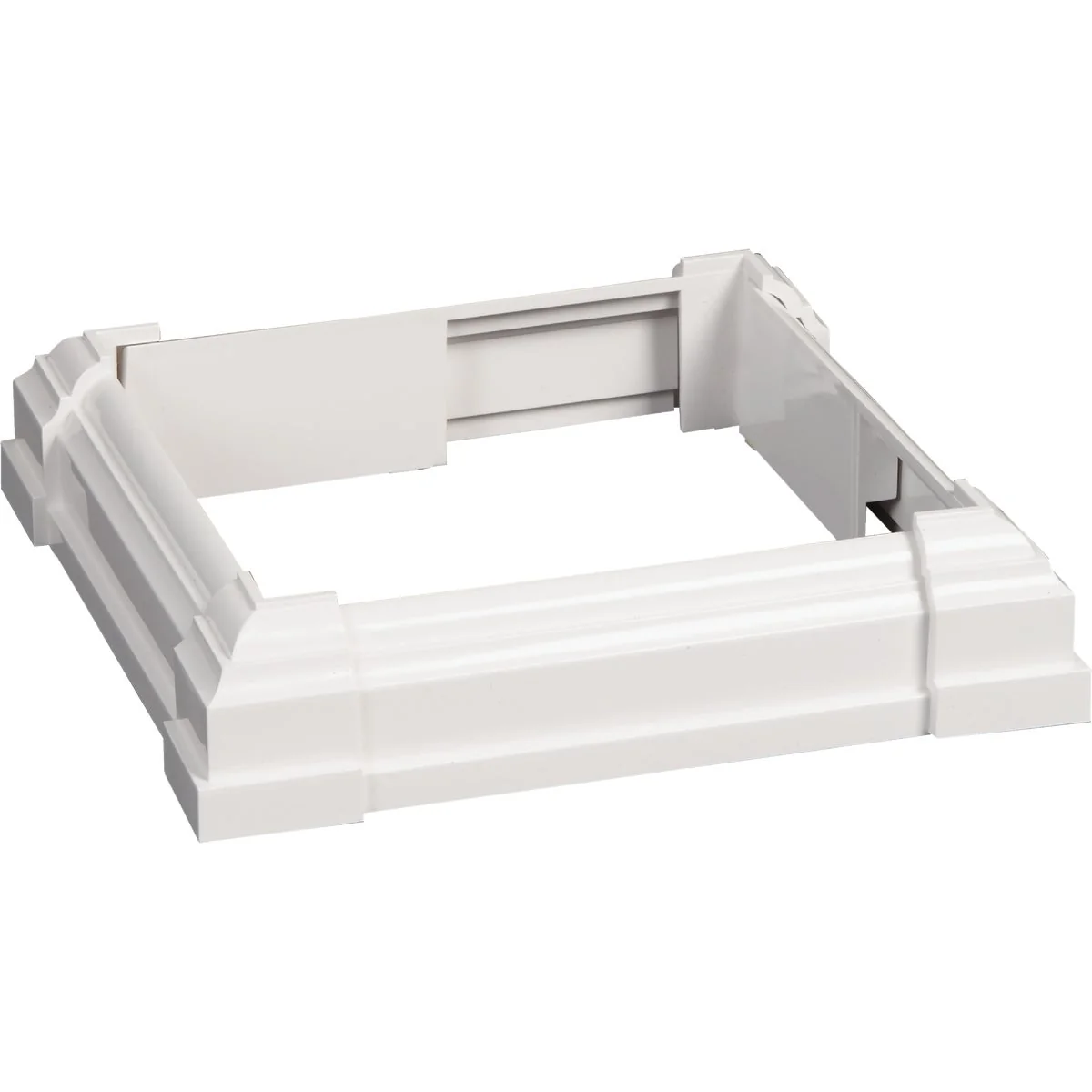 Authentic Beechdale 6 In. W. x 6 In. L. PVC White Post Trim Collar Smooth