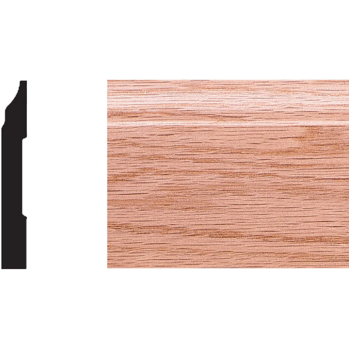Environmentally Friendly House of Fara 3 8 In. W. x 2-3 4 In. H. x 8 Ft. L. Solid Red Oak Colonial Base Molding Exclusive