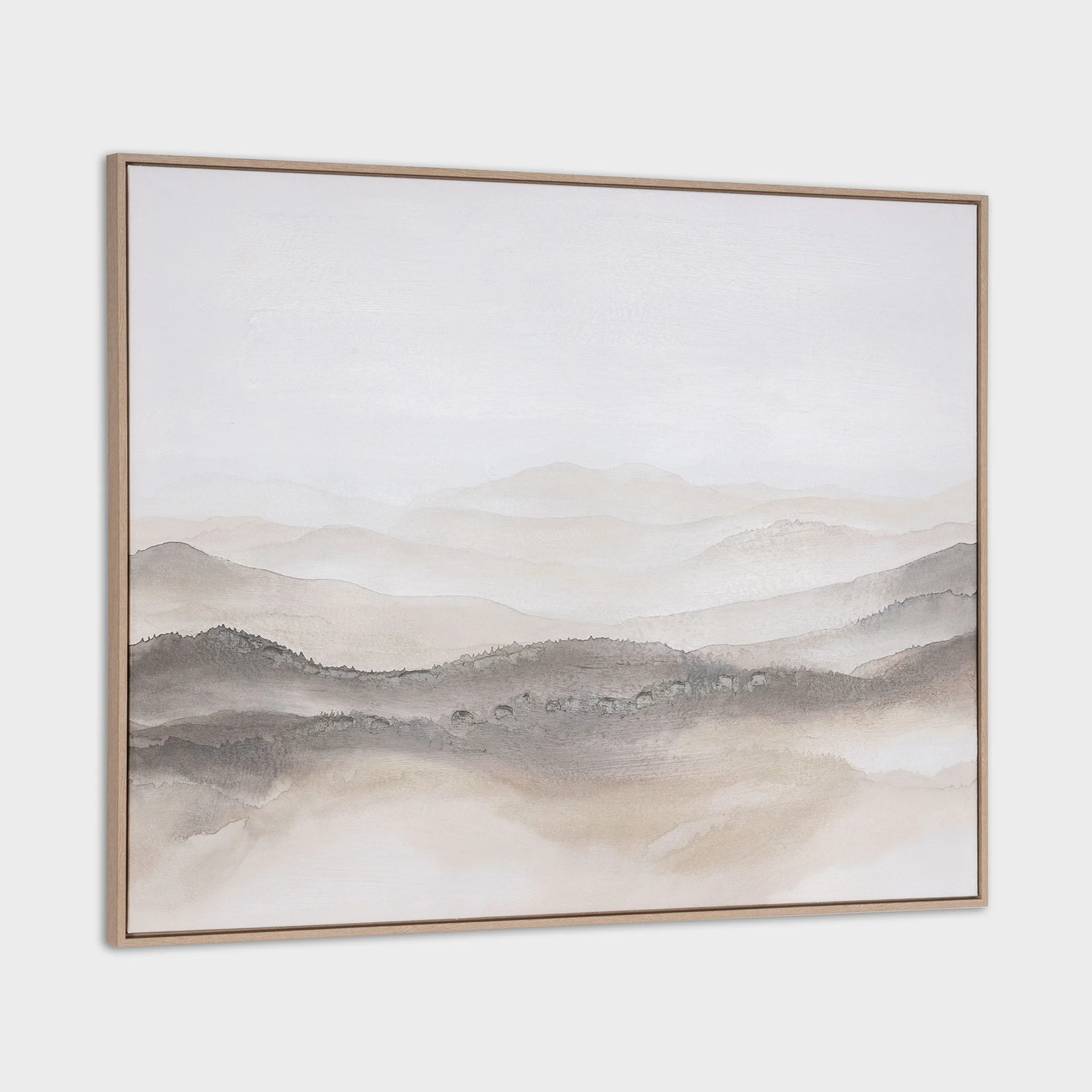 Solid Misty Mountains Hand Painted Canvas Enhanced