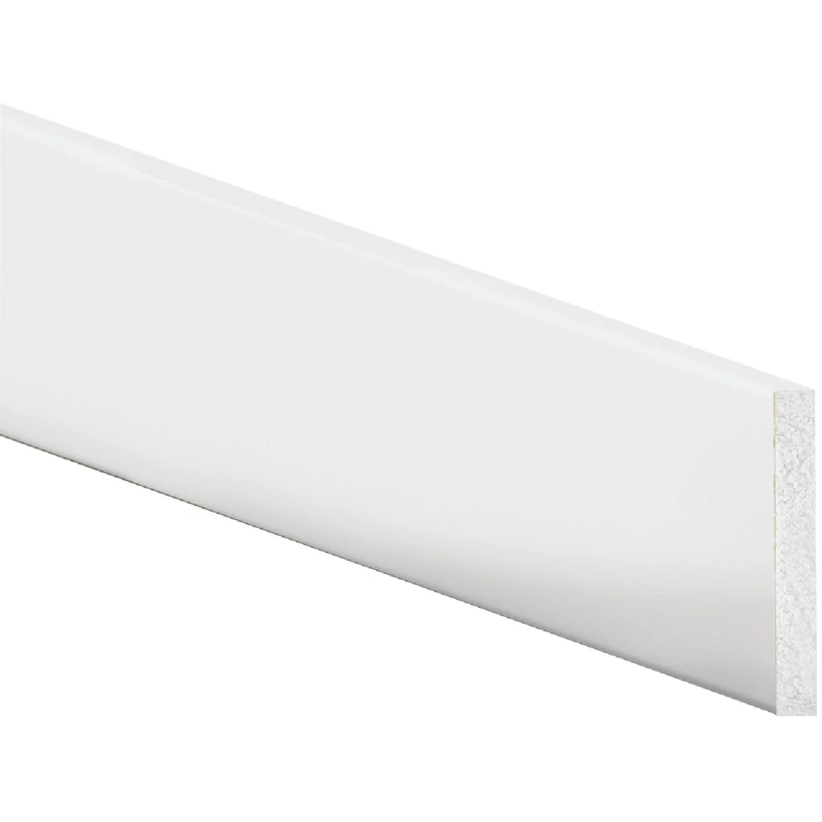 Fine Crafted Inteplast Building Products 4 In. x 8 Ft. Crystal White Polystyrene Flat Molding Lightweight