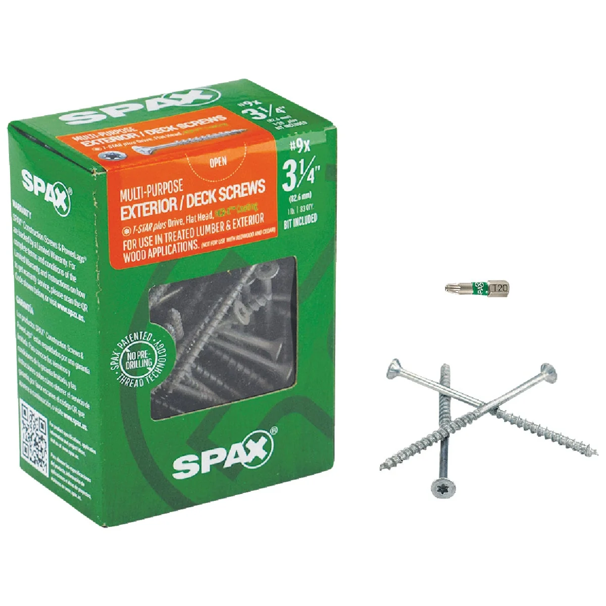 Optimized Spax 9 x 3-1 4 In. Flat Head Exterior Multi-Material Construction Screw 1 Lb. Box Outstanding