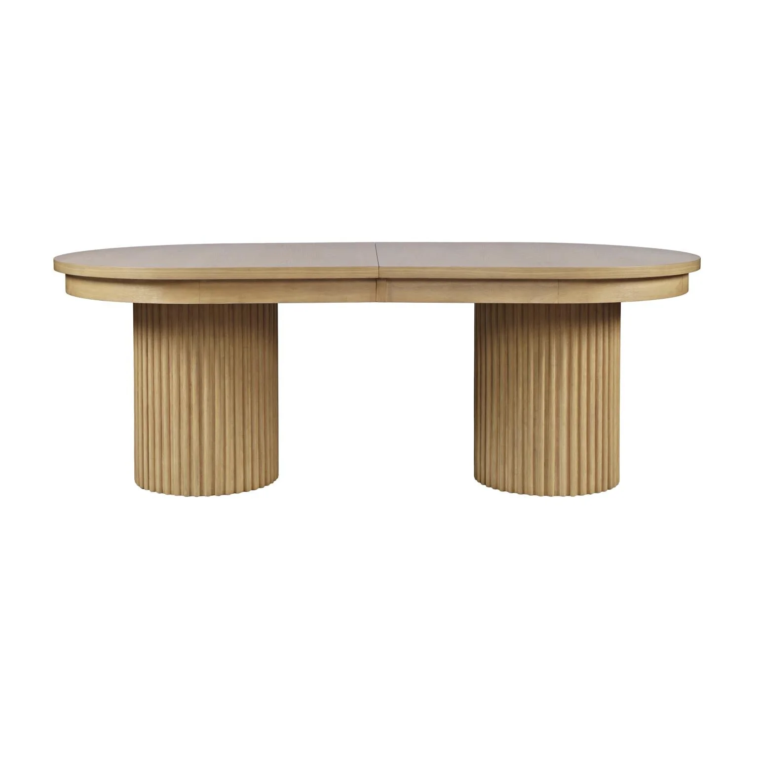 Lightweight Nord 101 Double Pedestal Dining Table – Natural Oak Finish Enhanced