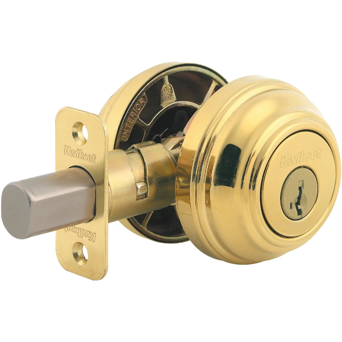 Pure Kwikset Signature Series Polished Brass Double Cylinder Deadbolt with SmartKey Dependable
