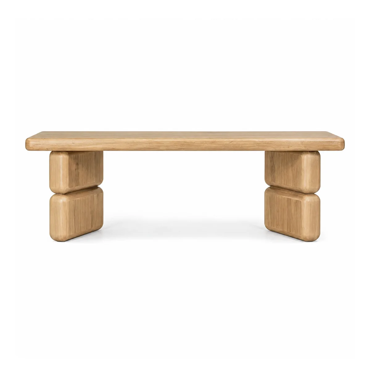 Recyclable Nelly Acacia Wood Dining Bench in Lioness Finish Dependable