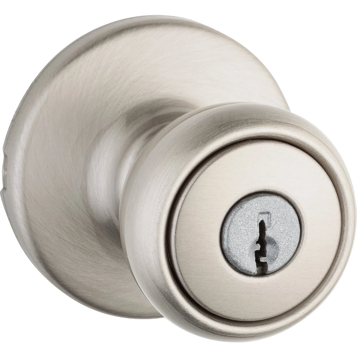 Stylish Kwikset Tylo Satin Nickel Entry Door Knob Elegant