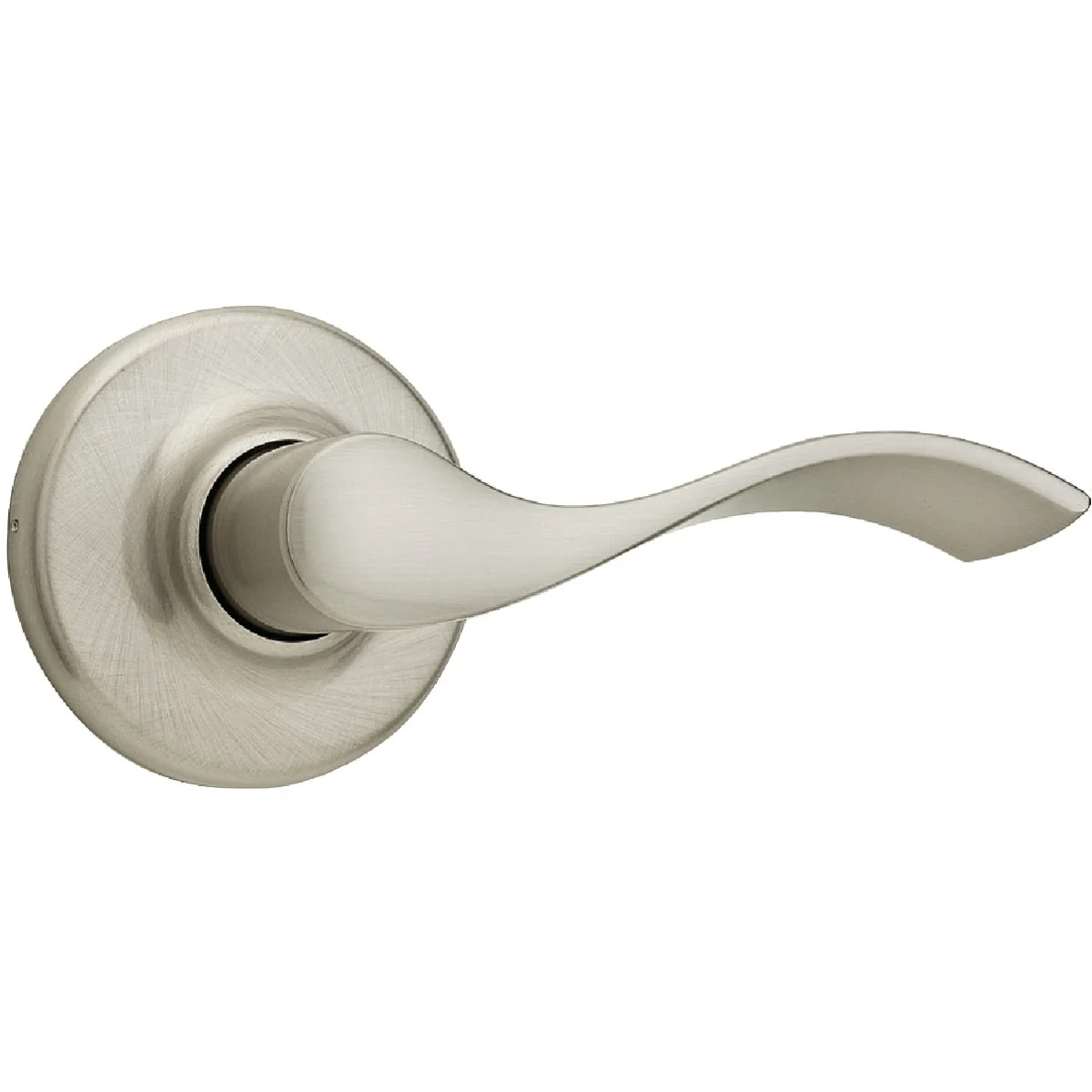 Sustainable Kwikset Satin Nickel Balboa Passage Door Lever Natural