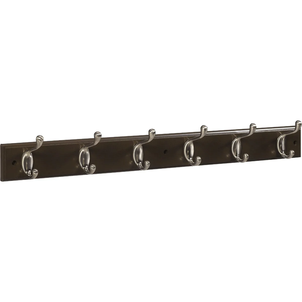 Proven Stanley 27 In. Satin Nickel Walnut Hook Rail Premium Material