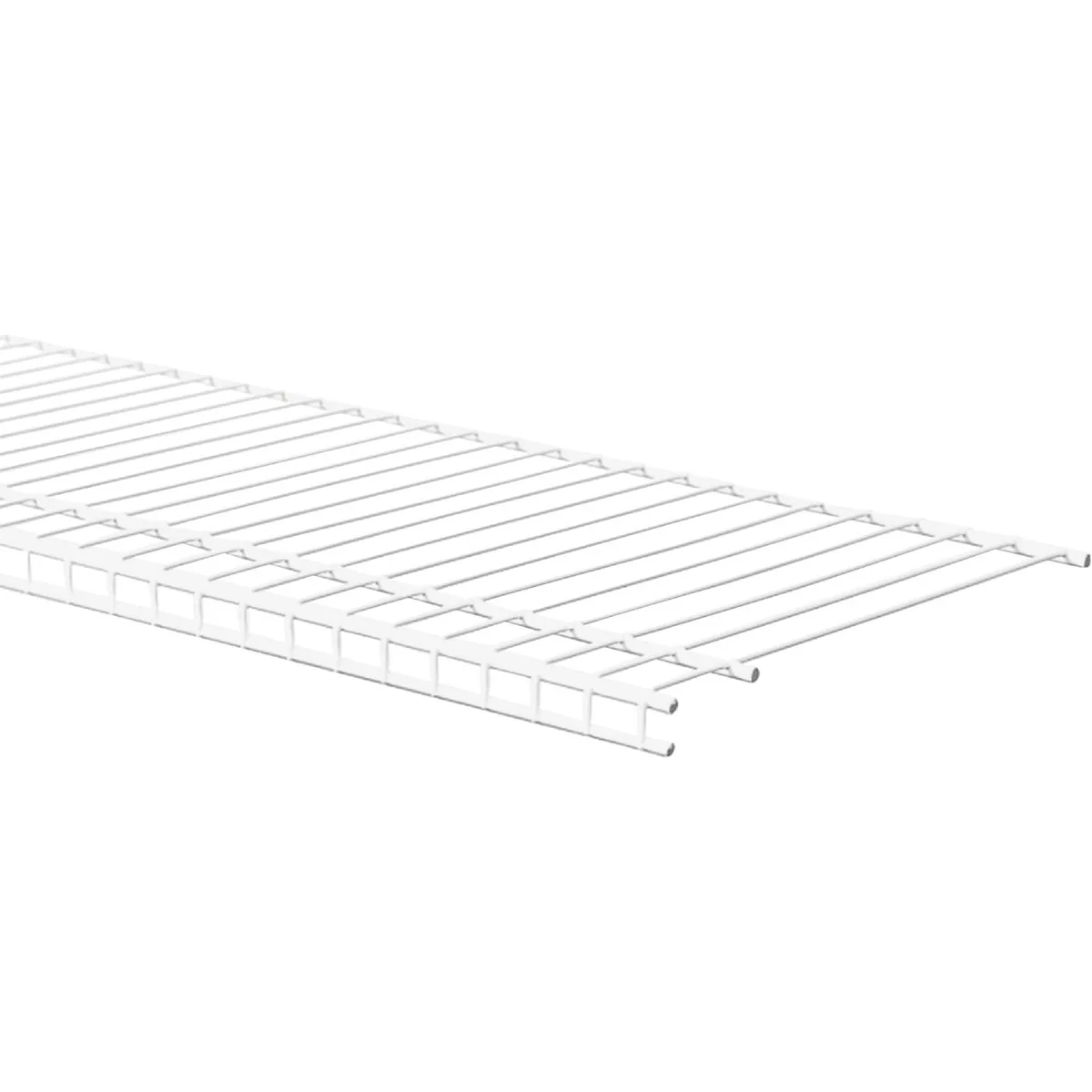 Dependable ClosetMaid SuperSlide 8 Ft. W. x 12 In. D. Ventilated Closet Shelf White Flexible
