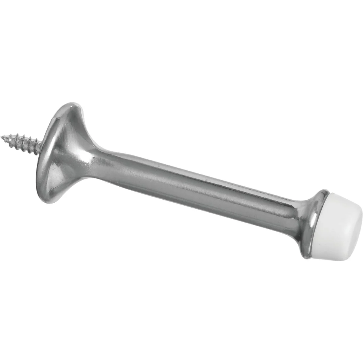 Reliable National 3 In. Satin Nickel Rigid Door Stop 2-Count Solid