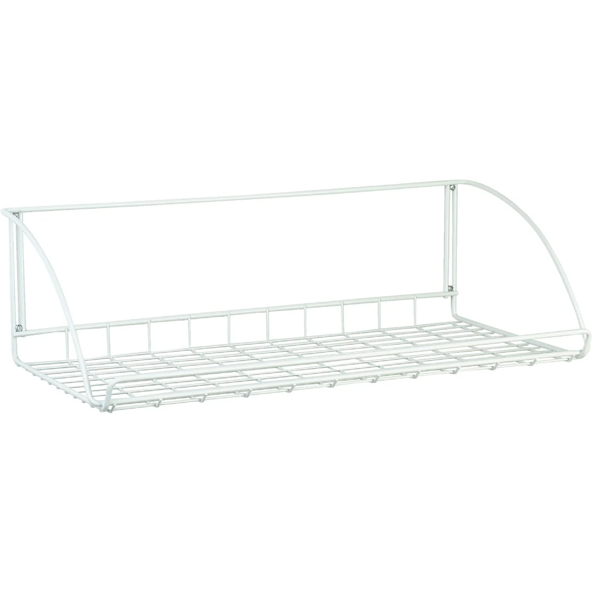 Breathable ClosetMaid 18 In. W. x 12.25 In. D. Hanging Laundry Ventilated Shelf Kit White High-Grade