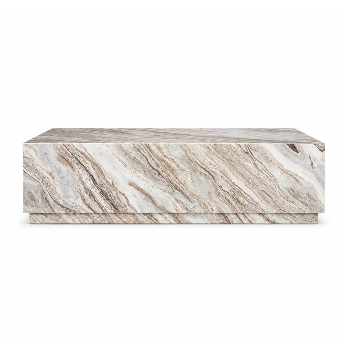 Versatile Pre - Only Matteo Solid Pink Marble Rectangular Coffee Table Breathable