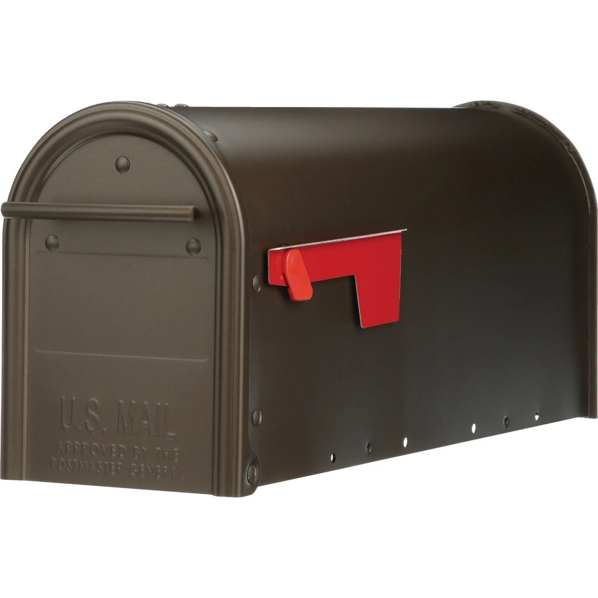 Original Design Gibraltar Franklin Venetian Bronze Steel Rural Post Mount Mailbox Expertly Made