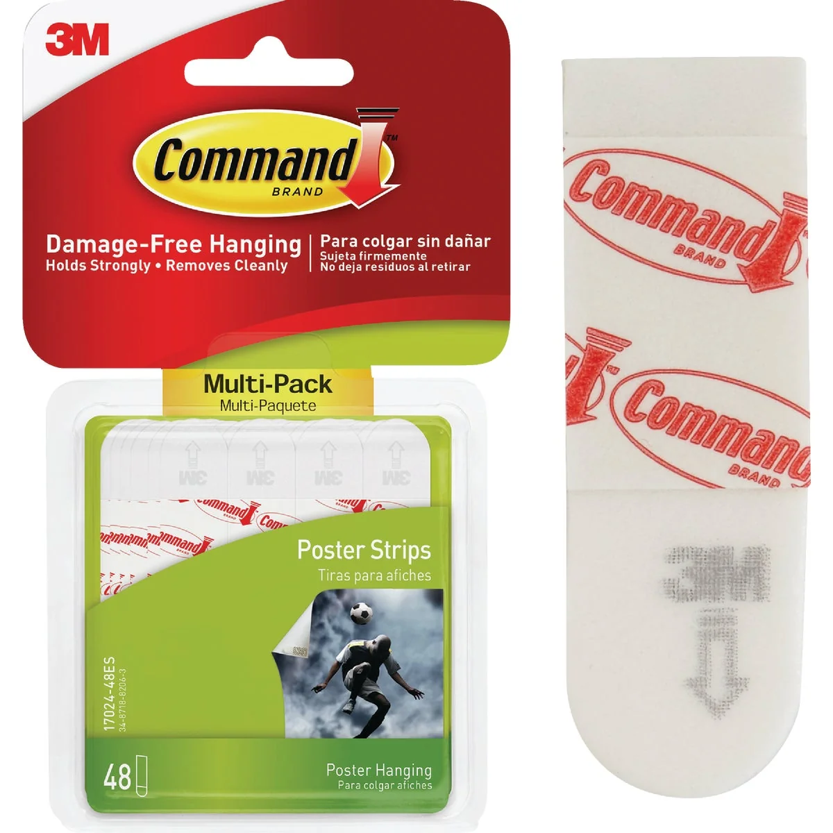 Natural 3M Command Assorted Poster Hanging Strips Value Pack Breathable