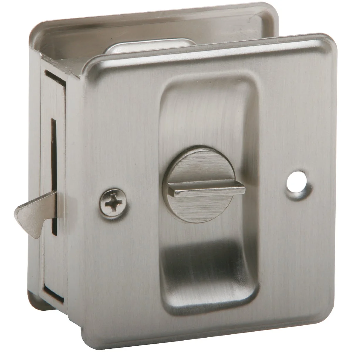 Consistent Schlage Privacy Satin Nickel Pocket Door Lock Pull Fast