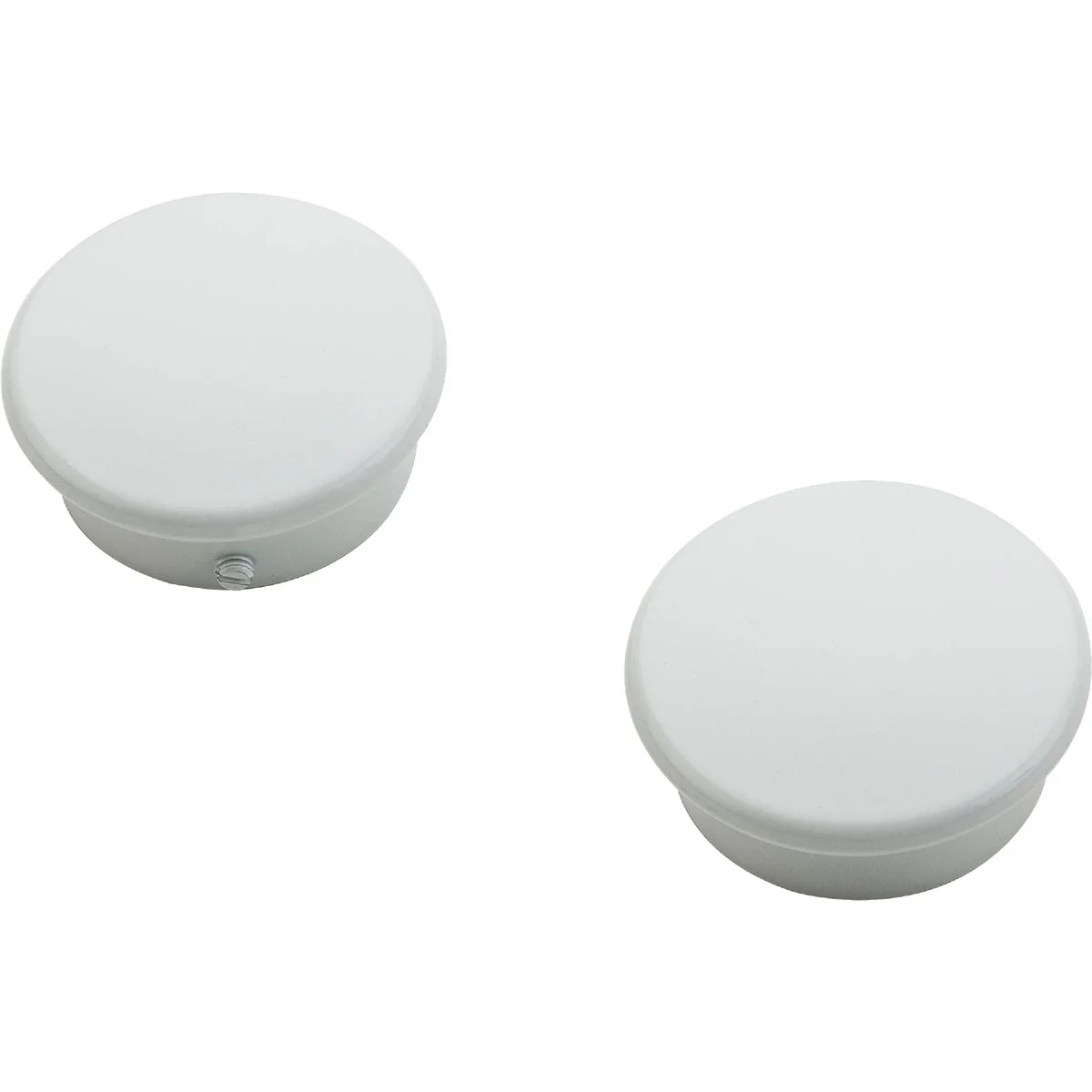 Sophisticated National Catalog V8602 White Closet Rod End Caps 2-Count Relaxed