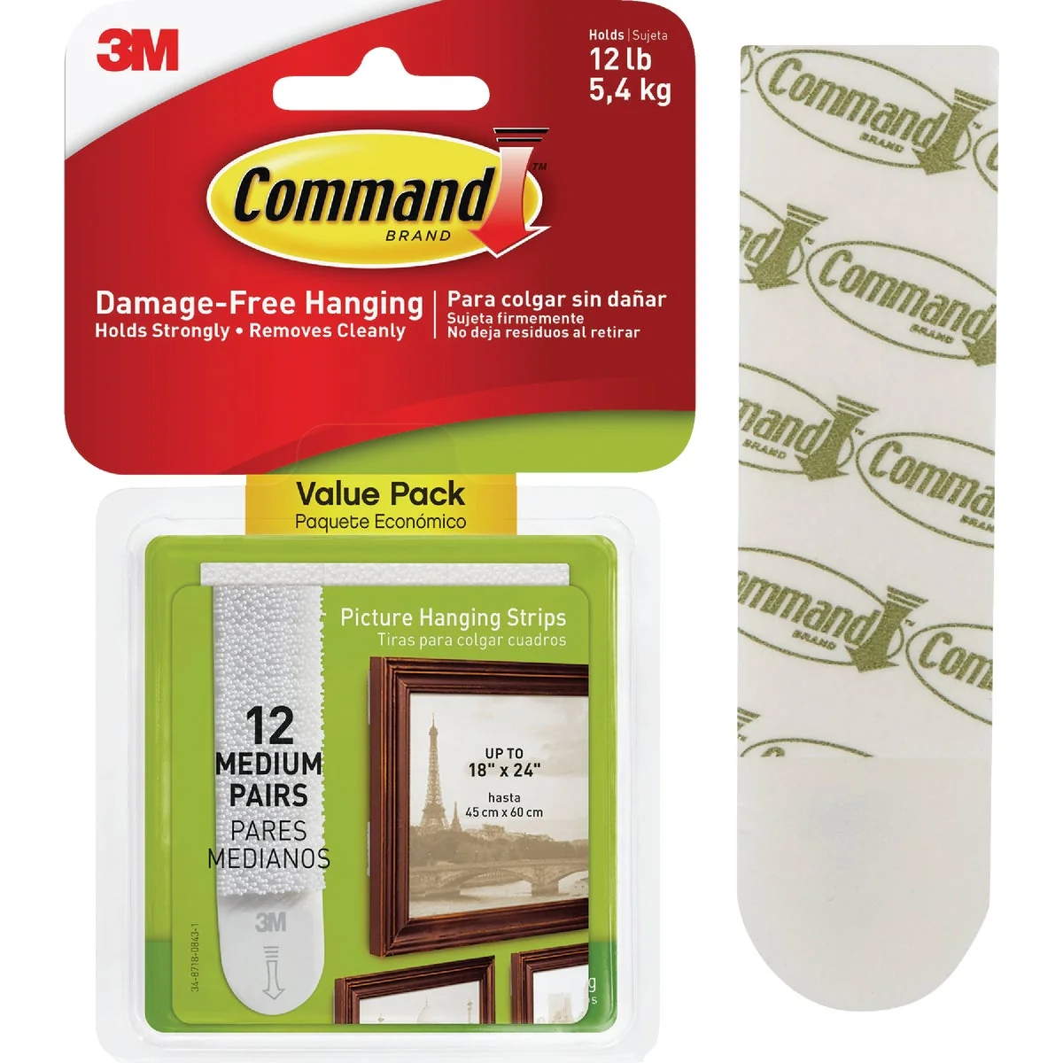 Fine Command 3 4 In. x 2-3 4 In. White Interlocking Picture Hanger 12 Count Convenient