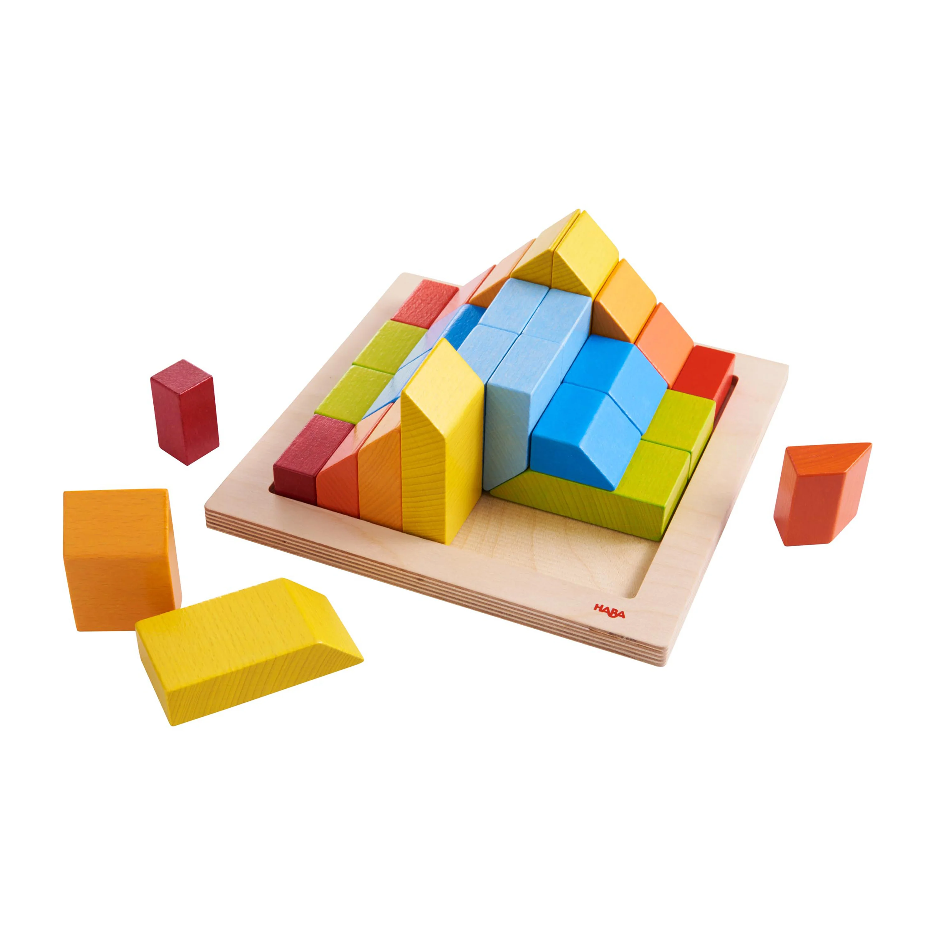 High-Grade HABA Creative Stones - 3D Wooden Arranging Blocks made from sustainably sourced wood Green