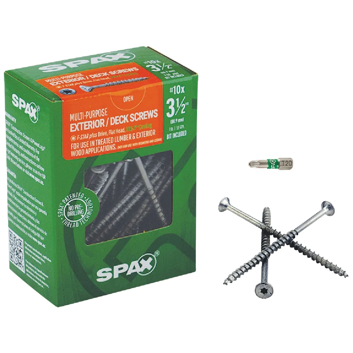 Functional Spax 10 x 3-1 2 In. Flat Head Exterior Multi-Material Construction Screw 1 Lb. Box Optimized
