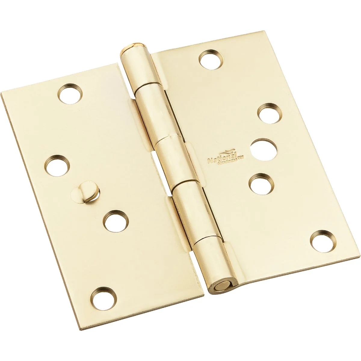 Selected National 4 In. Satin Brass Square Door Hinge 3-Pack Refined